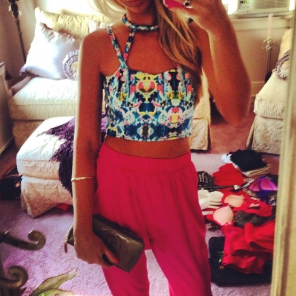 Hot pink pants
